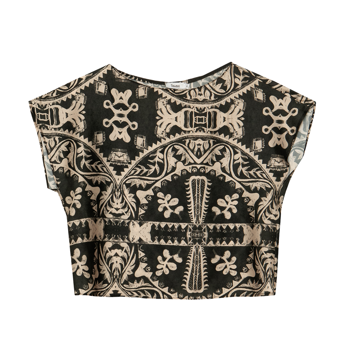 Μπουστάκι με tribal pattern μαυρο και εκρού, Toi & Moi